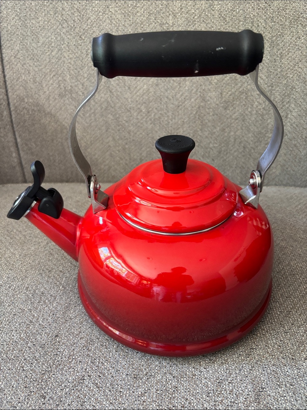 Le Creuset Red Whistling Tea Kettle